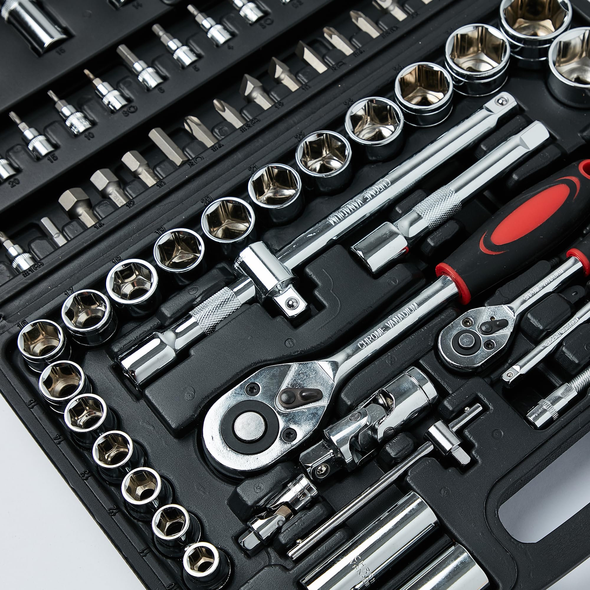 94 Pezzi Set di Chiavi a Bussola con Cricchetto 1/4"