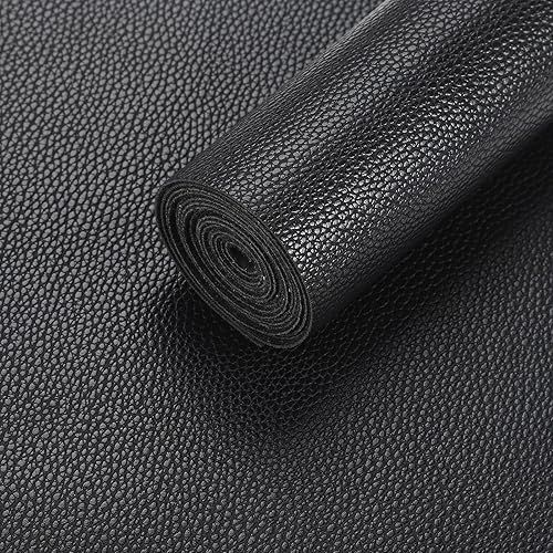 Miniatura 10 de Hojas de piel sintética de color liso, tela de cuero con textura de lichi, perfectas para manualidades, proyectos hechos a mano, lazos para el