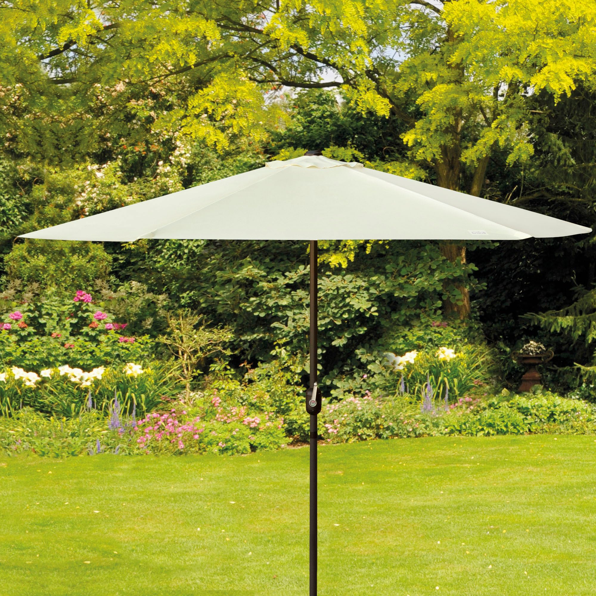 AKTIVE Parasol D270 Cm C/chimenea -mastil Aluminio D38mm -crema