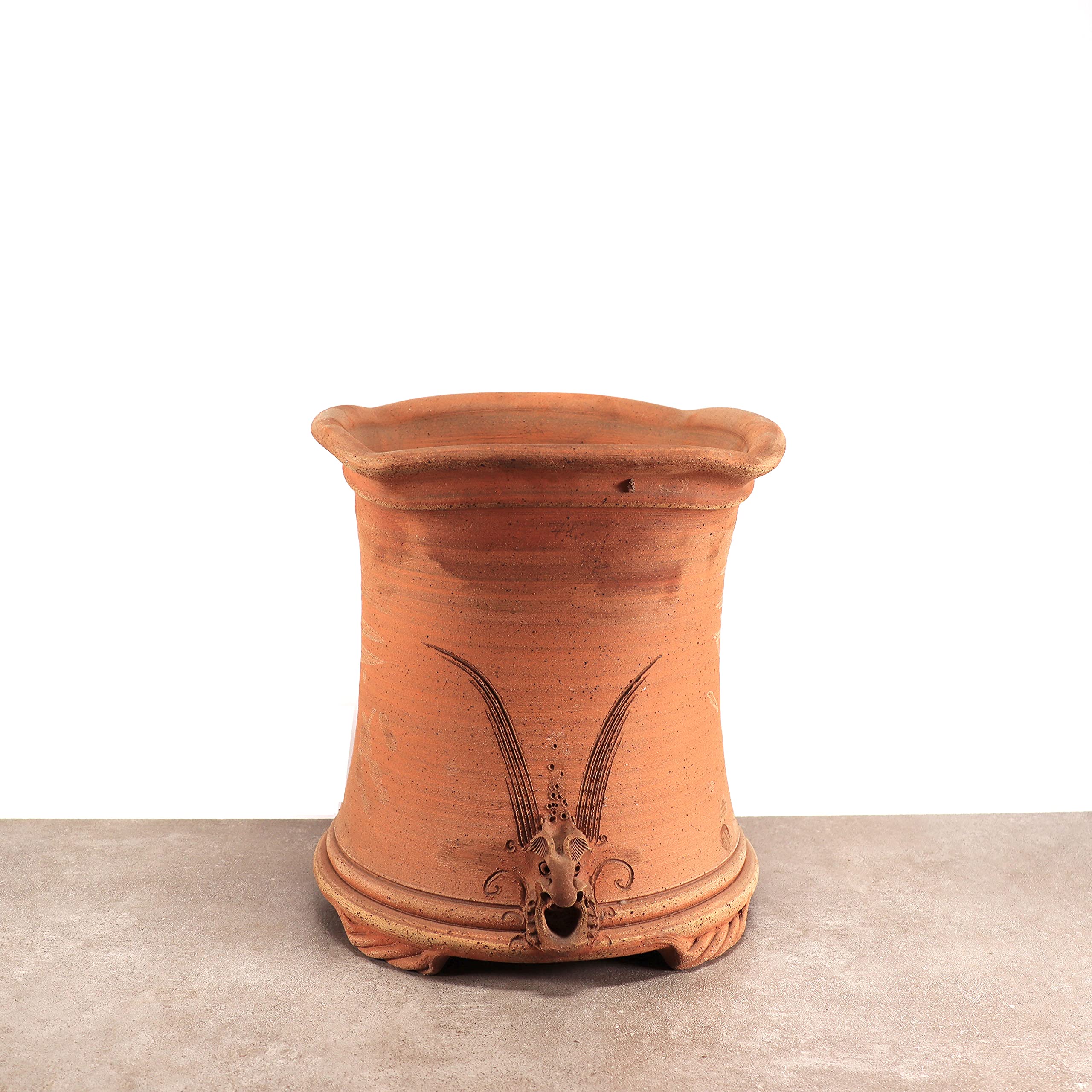 Palatina Werkstatt Vaso da fiori quadrato in terracotta, realizzato a mano, per balcone, giardino, terrazza (XL)