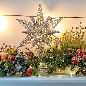 Star tree toppers for christmas trees Clearance