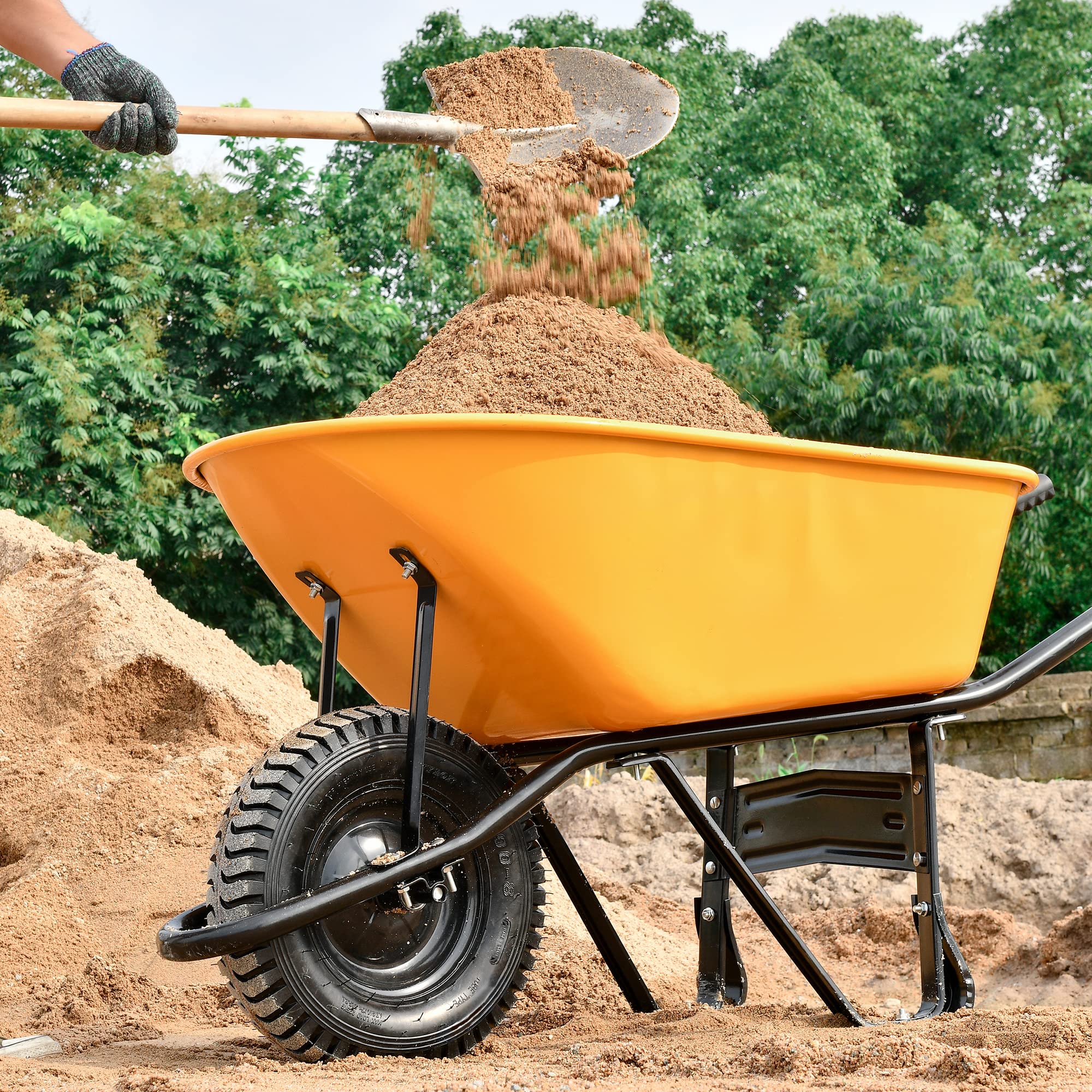 4.80/4.00-8 Chabre à Air Pour Tondeuses, Diables, Brouettes, Ini