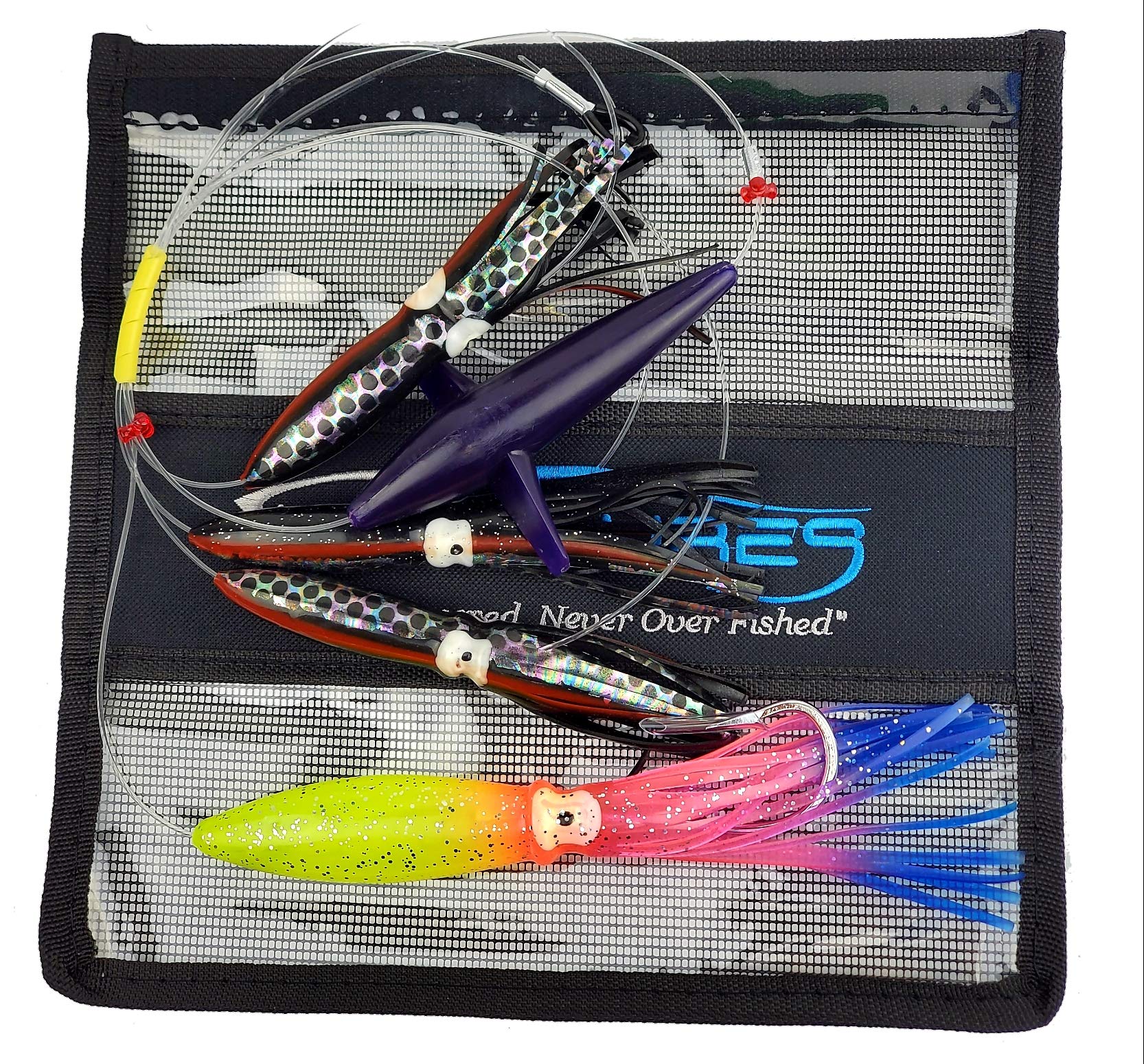 Lobo LuresOffshore Squid Rigged Tuna Fishing Daisy Chains with Lure Bag