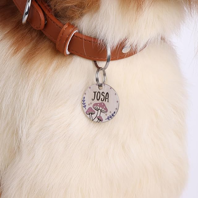 Foto 2 de 7 de Placas de identificación para perros, Etiquetas de nombres de mascotas grabadas con impresión en color