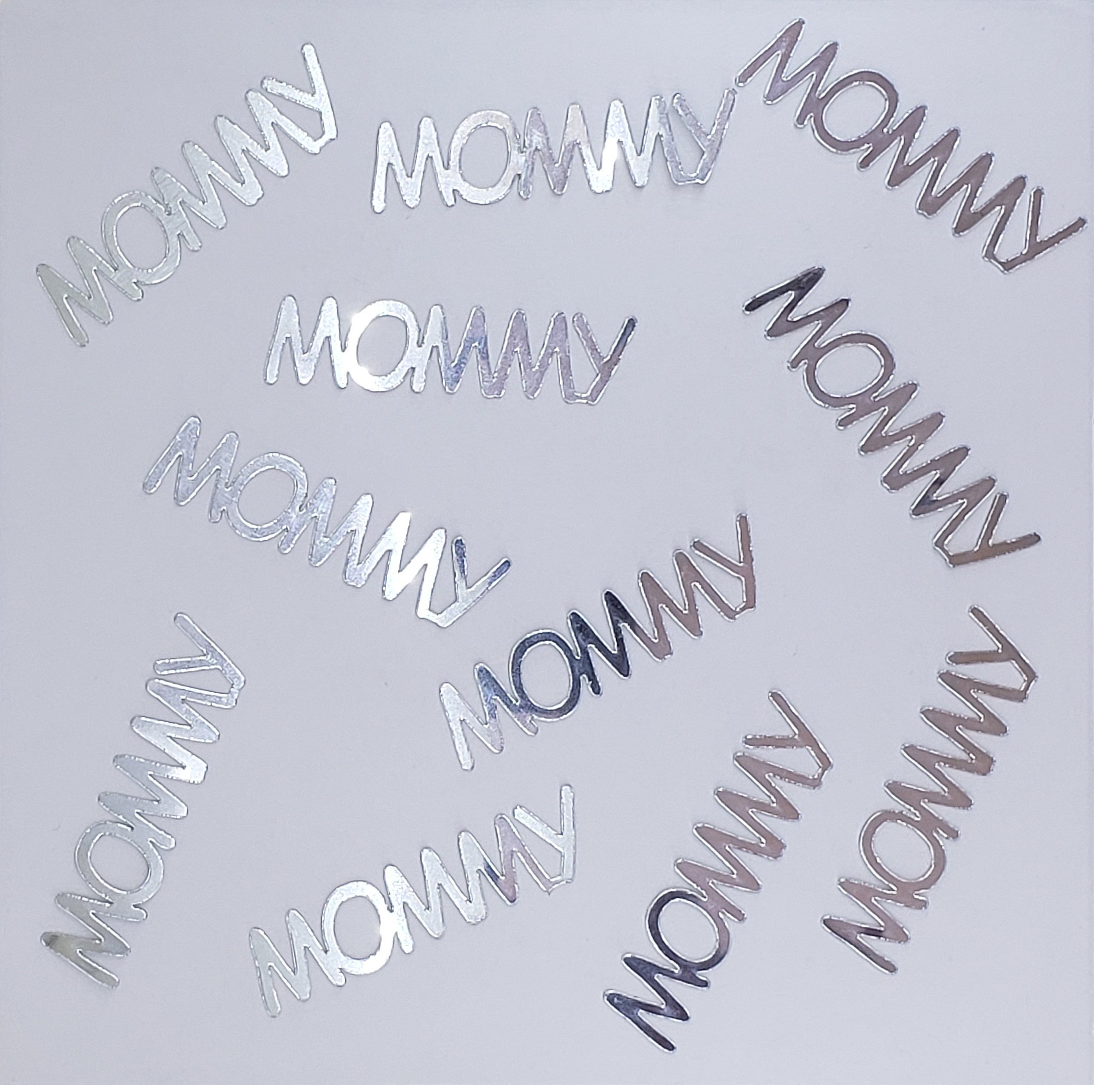 Metallic Confetti Word - MOMMY in 12 Colors (Also Available in Paper) #4281