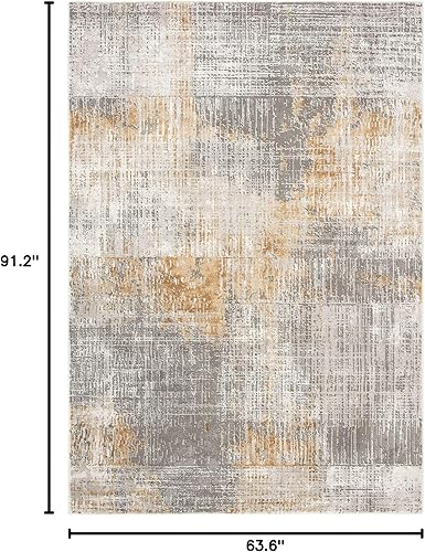 Miniatura 102 de SAFAVIEH Craft Collection - Alfombra cuadrada de 6 pies 7 pulgadas, gris y azul, diseño abstracto moderno, no desprende pelusa y de fácil cuidado