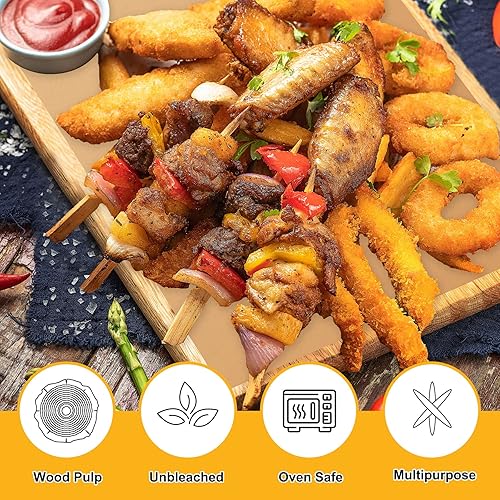 Miniatura 4 de 200 hojas de papel pergamino, 12 x 16 pulgadas, desechables para freidora de aire, papel pergamino precortado antiadherente para hornear, papeles de