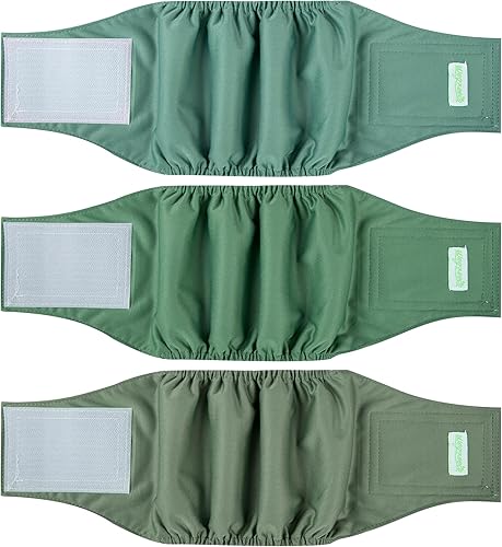 Miniatura 11 de wegreeco - Pañales lavables para perros machos, estampado elegante, bandas envolventes para vientre, paquete de 3