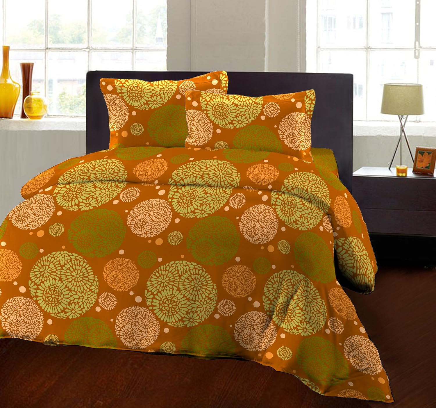 Buy Bombay Dyeing Ivyrose 104 TC Cotton Double Bedsheet with 2 Pillow