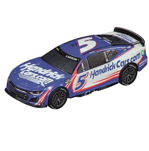 Image of Carrera GO NASCAR Watkins Glen Slot Car Race Track Set - Larson & Byron | Official NASCAR toys racing set. Features 11.8-ft track, lap counter, junction track, Drivers Larson #5 & Byron #24