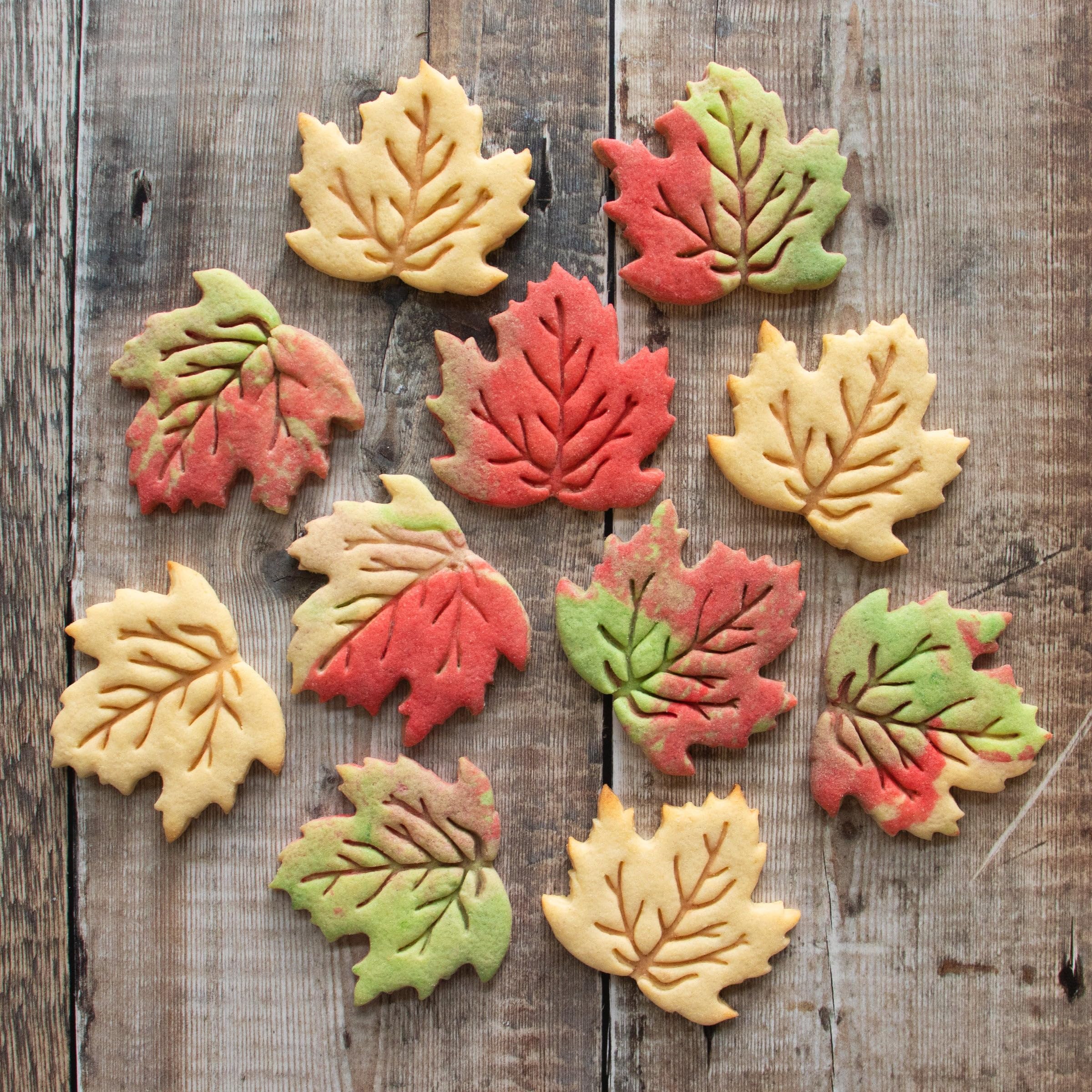 Lot de 4 emporte-pièces en forme de feuille d'érable, de