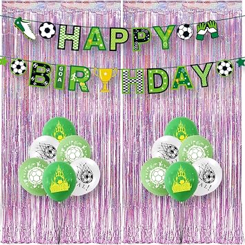 Birthday Party Decorations for Kids with Happy Birthday Banner,Tassel, Balloons Football Series