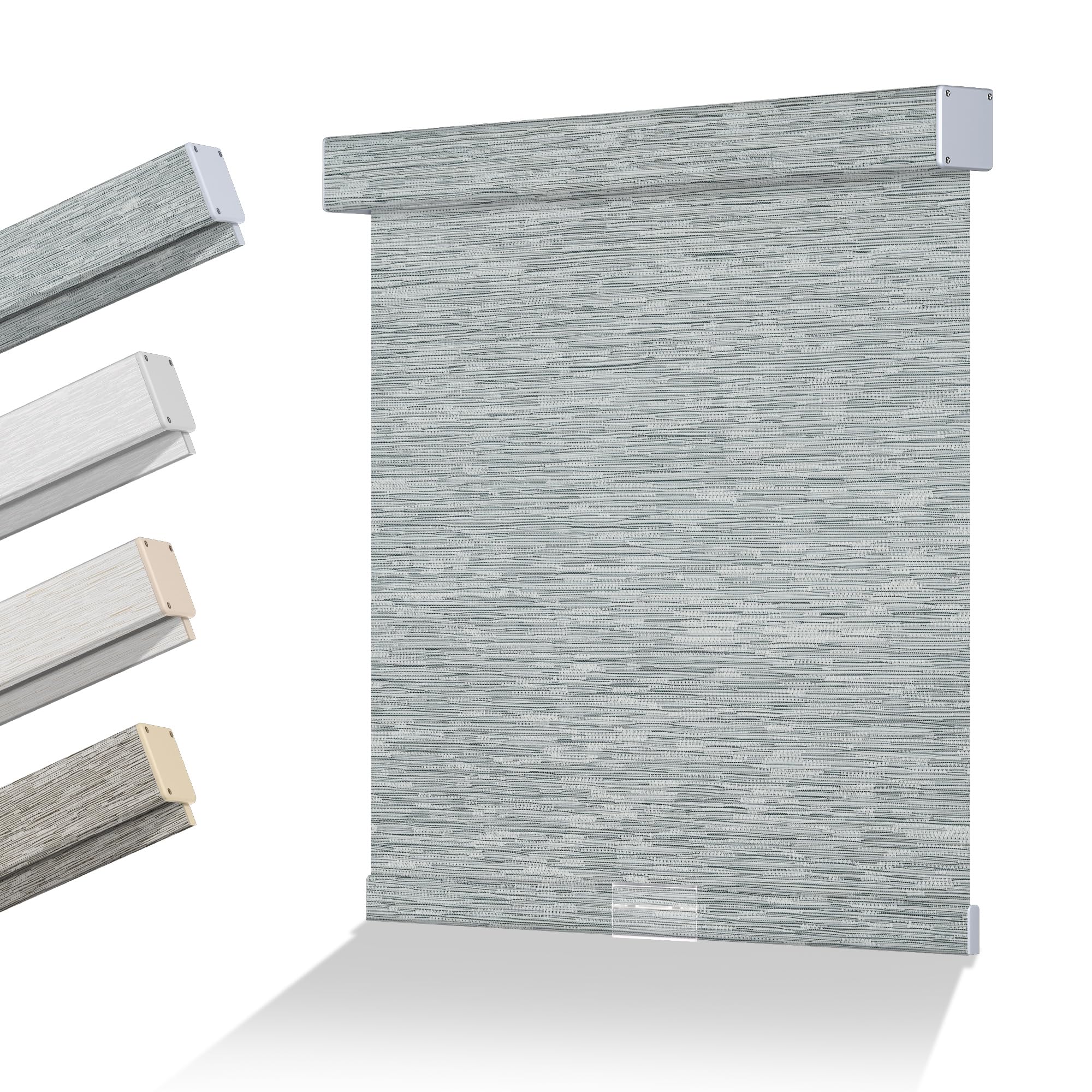 Boolegon Light Filtering Roller Shades for Windows,Cordless,Jacquard Fabric,Roller Blinds,Thermal Insulated Fabric UV Protection Shades for Home,