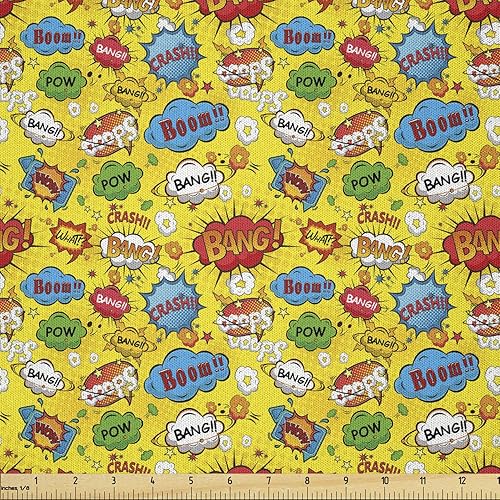 Miniatura 149 de Tela de panda Lunarable de The Yard, diseño de oso asiático con dibujos animados comiendo hojas y ramas, animal silvestre, tela decorativa para