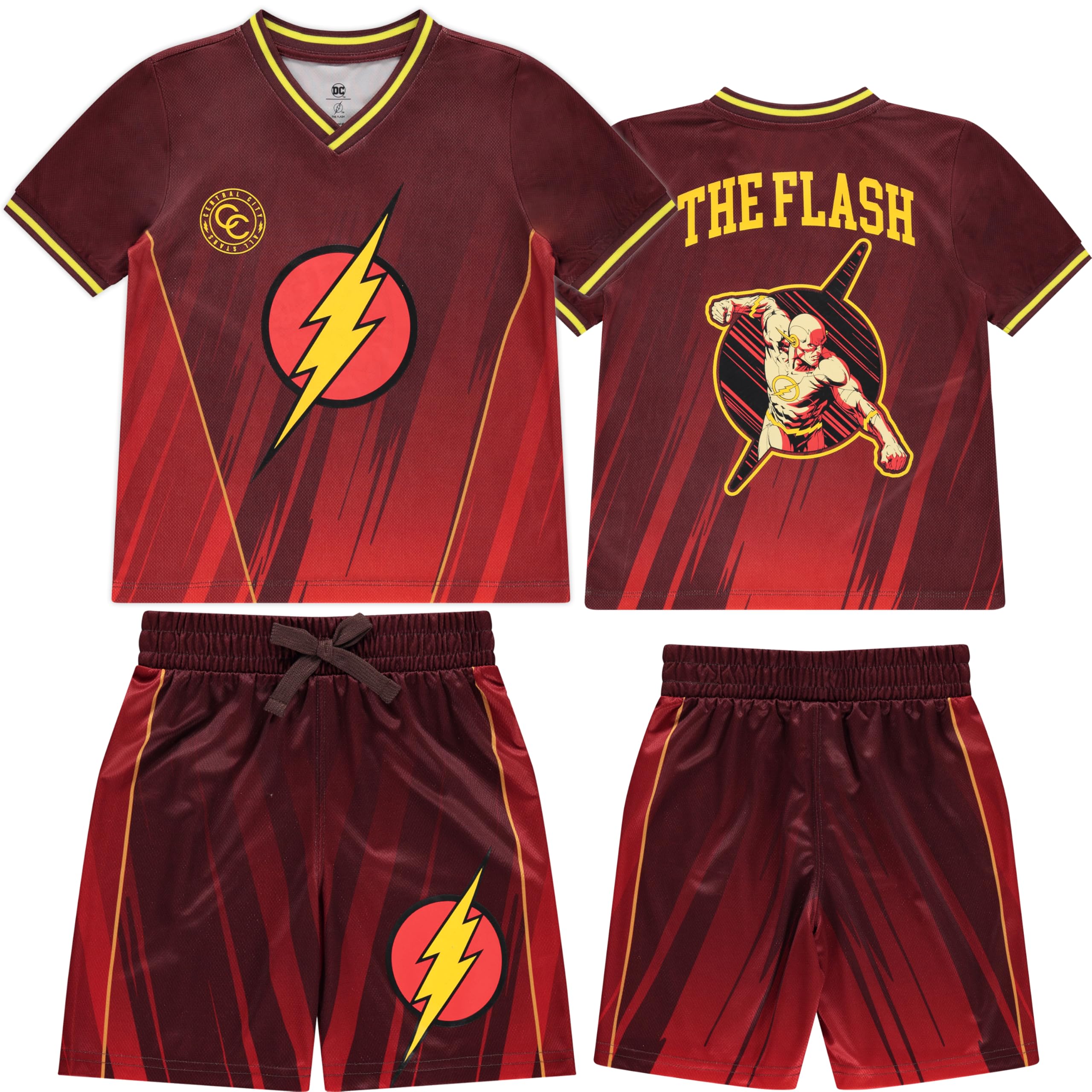 DC Comics Set Maglietta e Pantaloncini Bambini e Ragazzi
