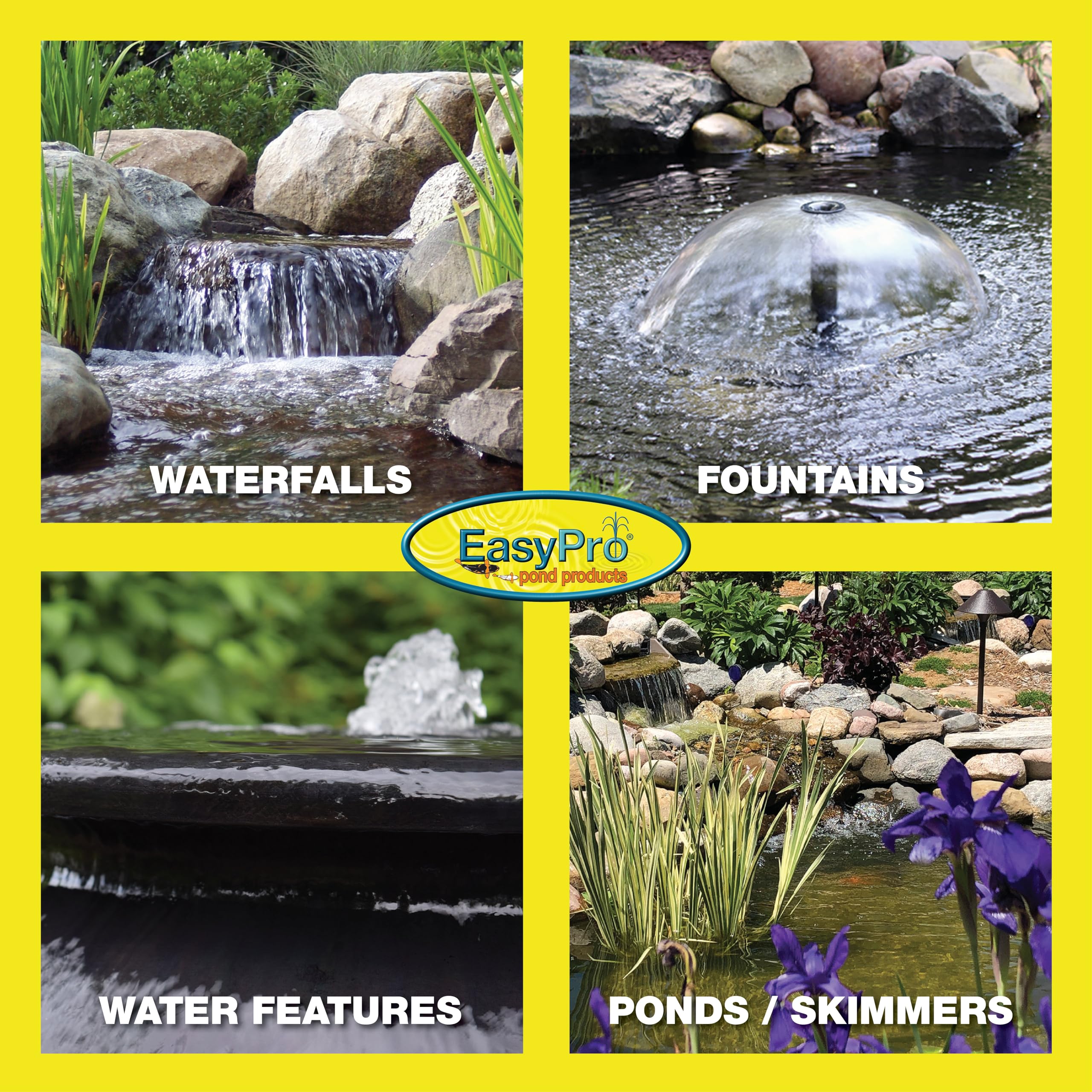 EasyPro EP1050 Submersible Mag Drive Pond Pump, Max Flow 1050 Gallons-Per-Hour