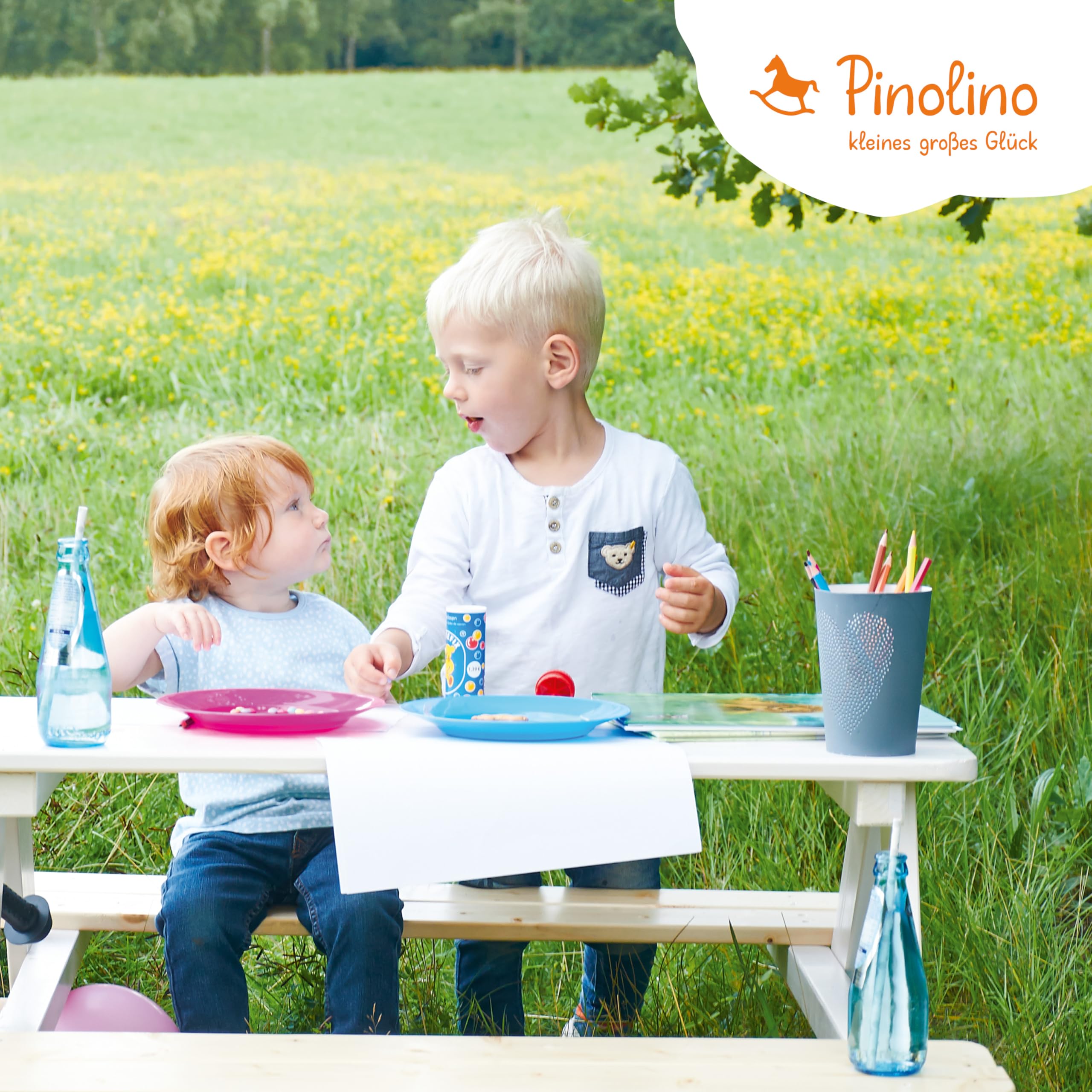 Pinolino 201611 Set di seggiolini per bambini «Nicki for 4', bianco