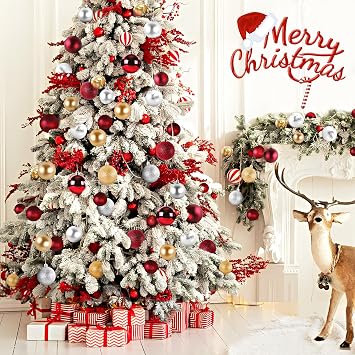 TranquilBliss Christmas Ball Ornaments, 24-Pack, 1.57-Inch, Champagne