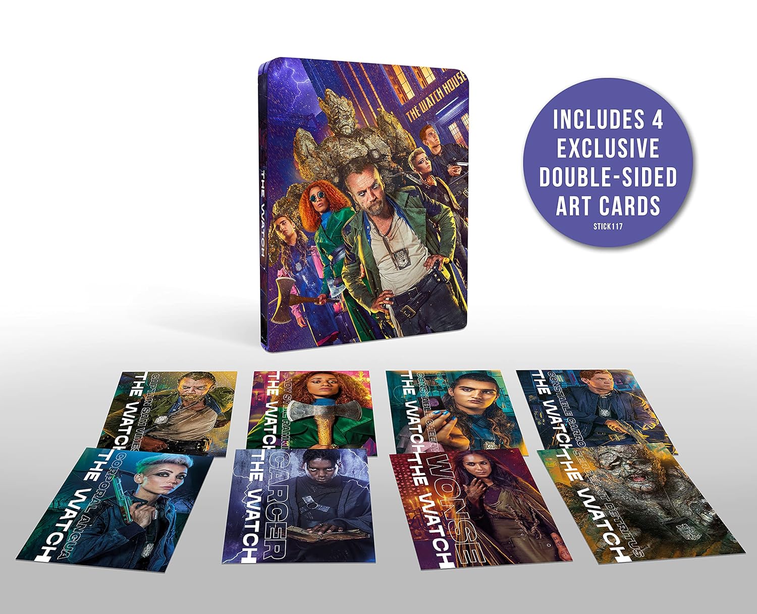 The Watch (includes 4 exclusive double-sided art cards) [Amazon Exclusive Limited Edition Steelbook] [Blu-ray] [2021]