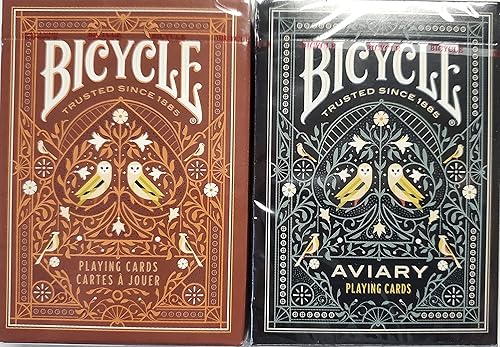 Bicicleta Lote 2 Aviary Jugando Naipes Rojo y Azul