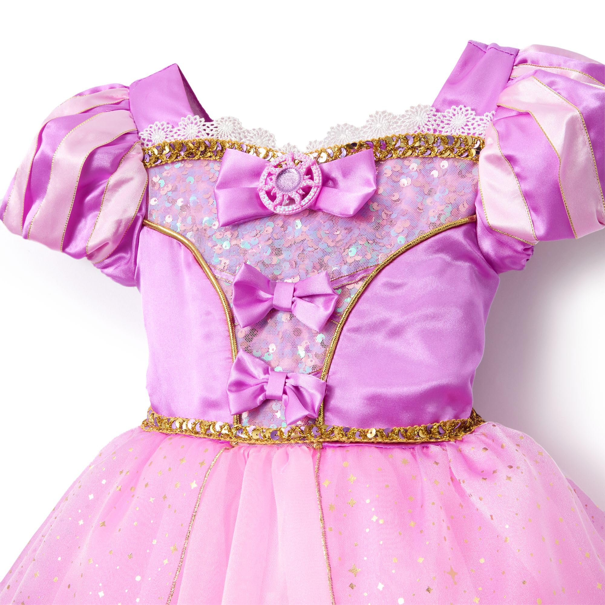 Disney Store Official, Enredados, Rapunzel, Disfraz Infantil, Vestido de Princesa Morado para Fiestas, Juego y Halloween, 7-8 años