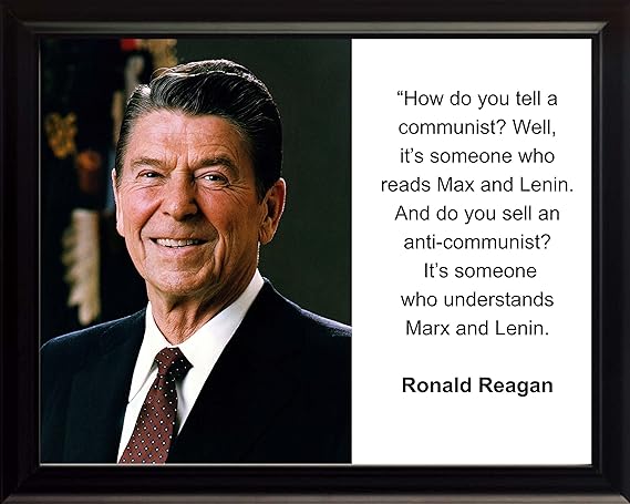 Ronald Reagan Quotes On Communism Ronald Reagan"How Do You Tell A Communist?" Quote 8X10 Framed Photo :  Amazon.co.uk: Home & Kitchen