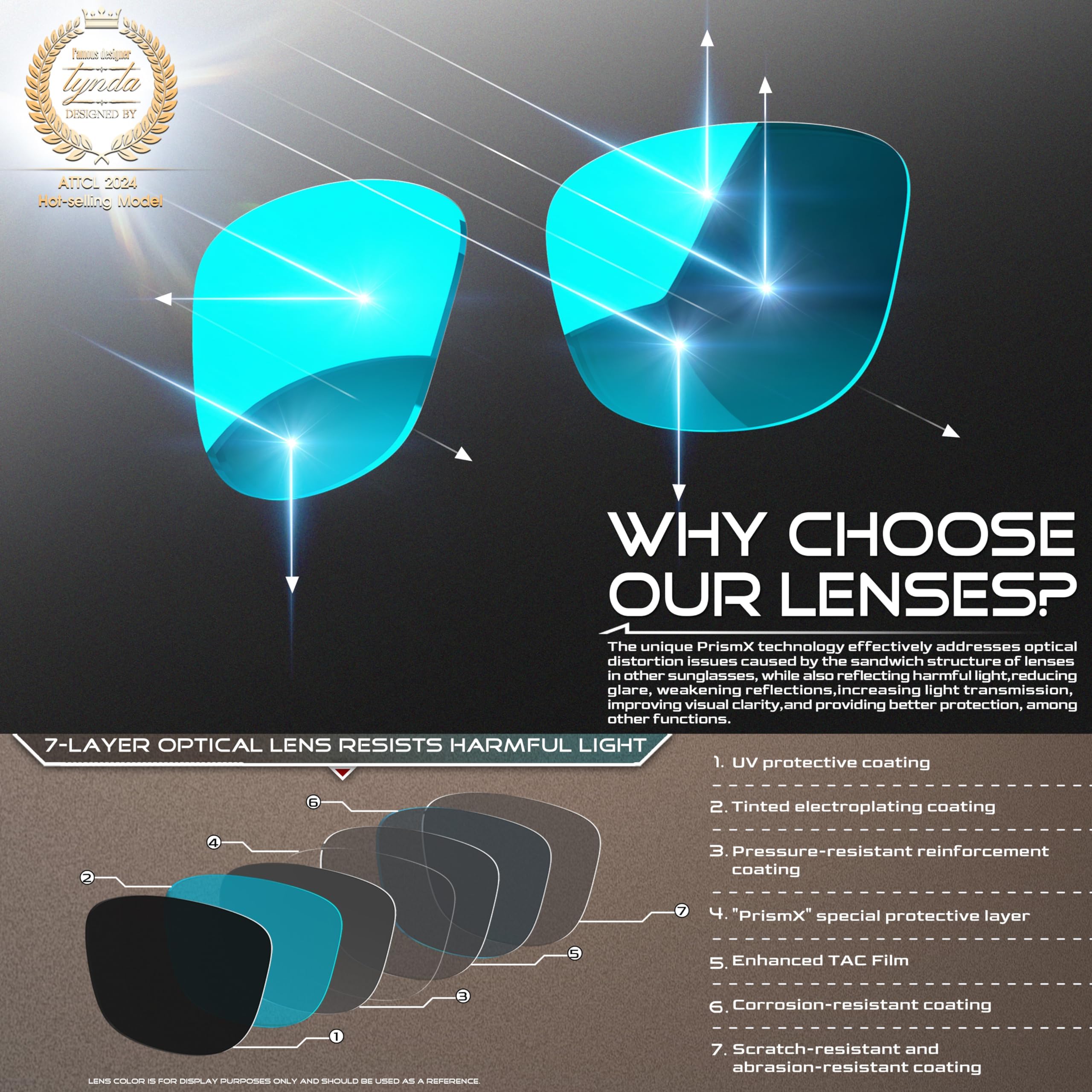 ATTCL Uomo Occhiali da sole polarizzati Montatura in metallo Super Light Al-Mg