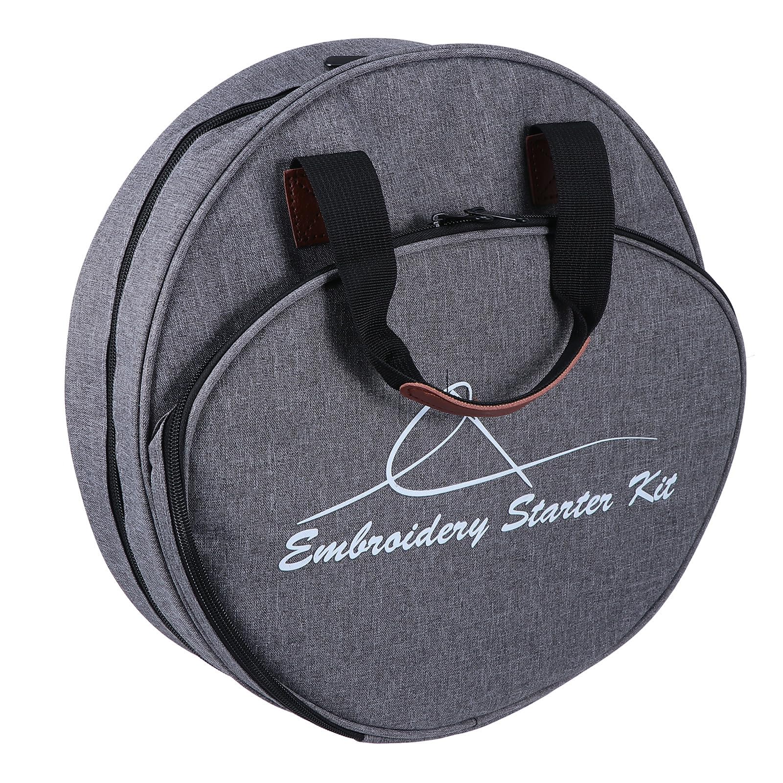 Bolsa para proyectos de bordado organizador de costura compacto Oxford gris