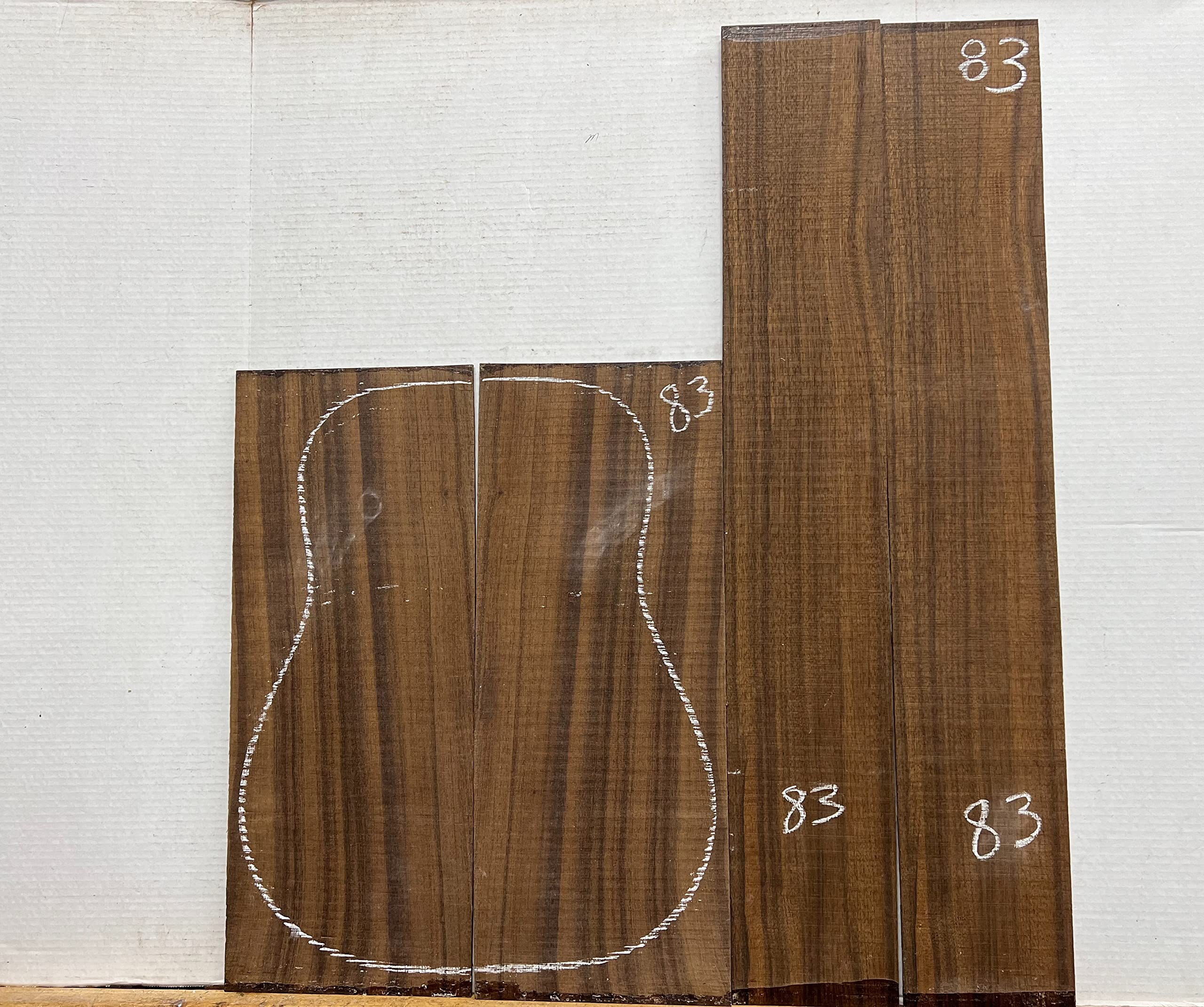 Exotic Wood Zone | Indian Laurel Dreadnought Guitar Back and Side Sets Luthier Tonewoods # 83