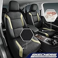 Vista 2 de Skechers Fundas de asiento de coche de espuma viscoelástica, fundas de asiento gruesas de malla Air Cool, juegos completos de asientos de coche