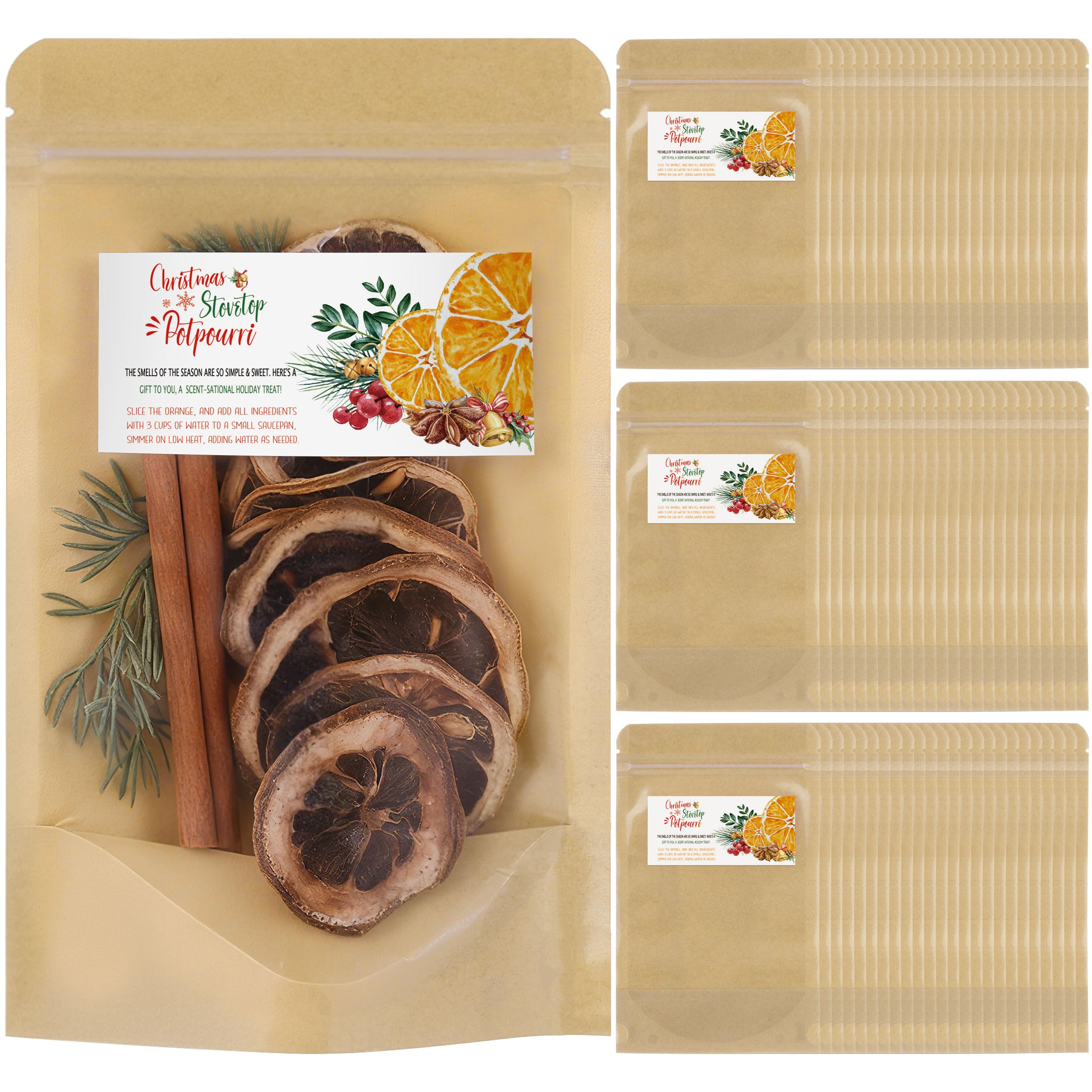 Vesici 200 sacchetti di carta kraft per potpourri natalizi, con etichetta, per piano cottura, potpourri, per la confezione di fornelli, per le vacanze, fai da te, kit regalo per la casa, decorazione