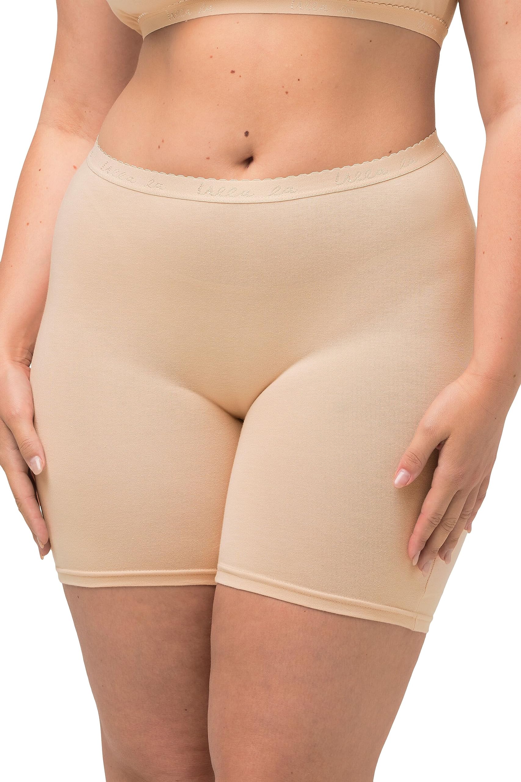 Ulla Popken Women's Panty, kurze Hose, Elastikbund Shapewear Briefs, Perlweiß, 50/52