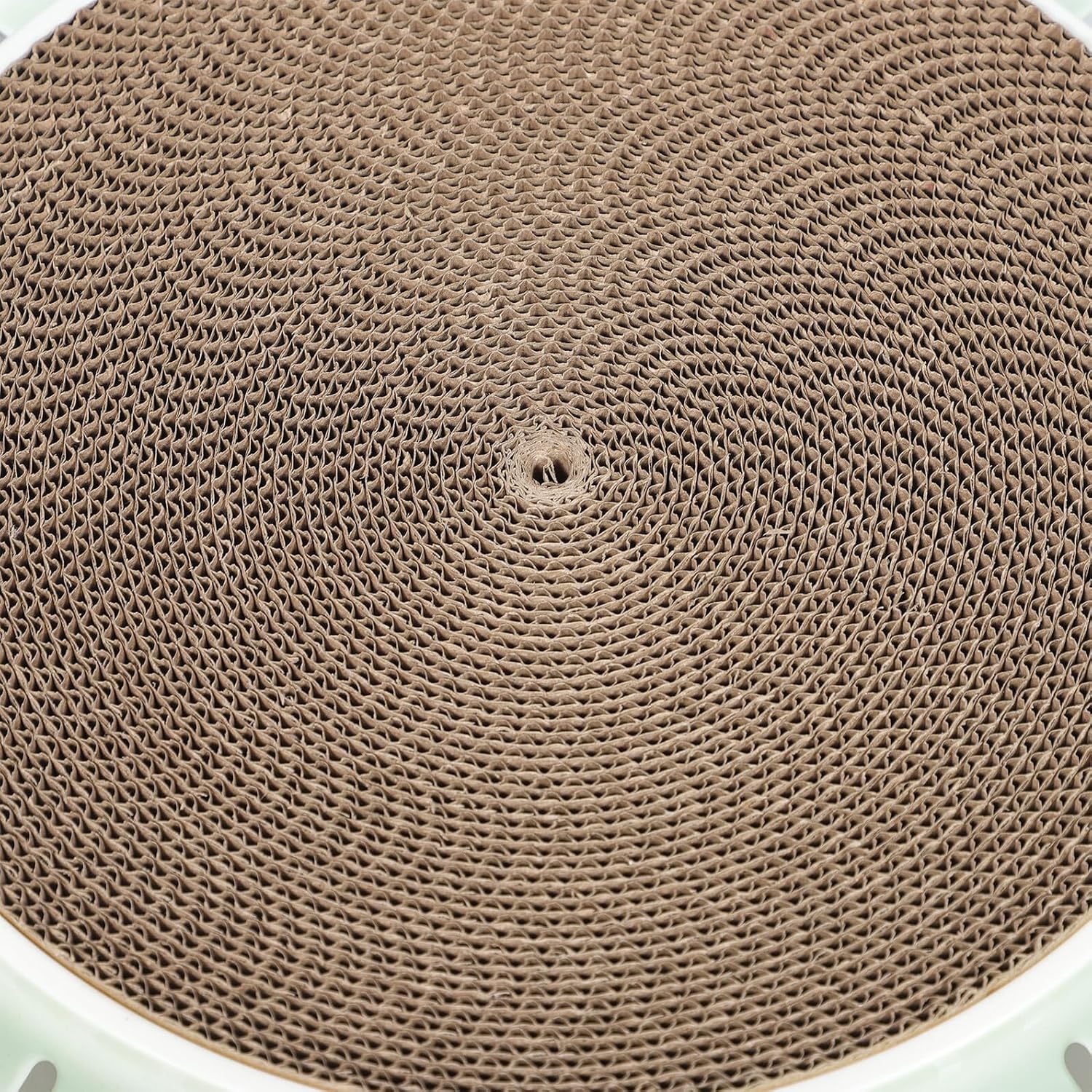 Luxshiny Cat Scratch Pad with Ball Interactive Corrugated Cardboard Scratcher Sturdy Wear-Resistant Cat Accessory Green