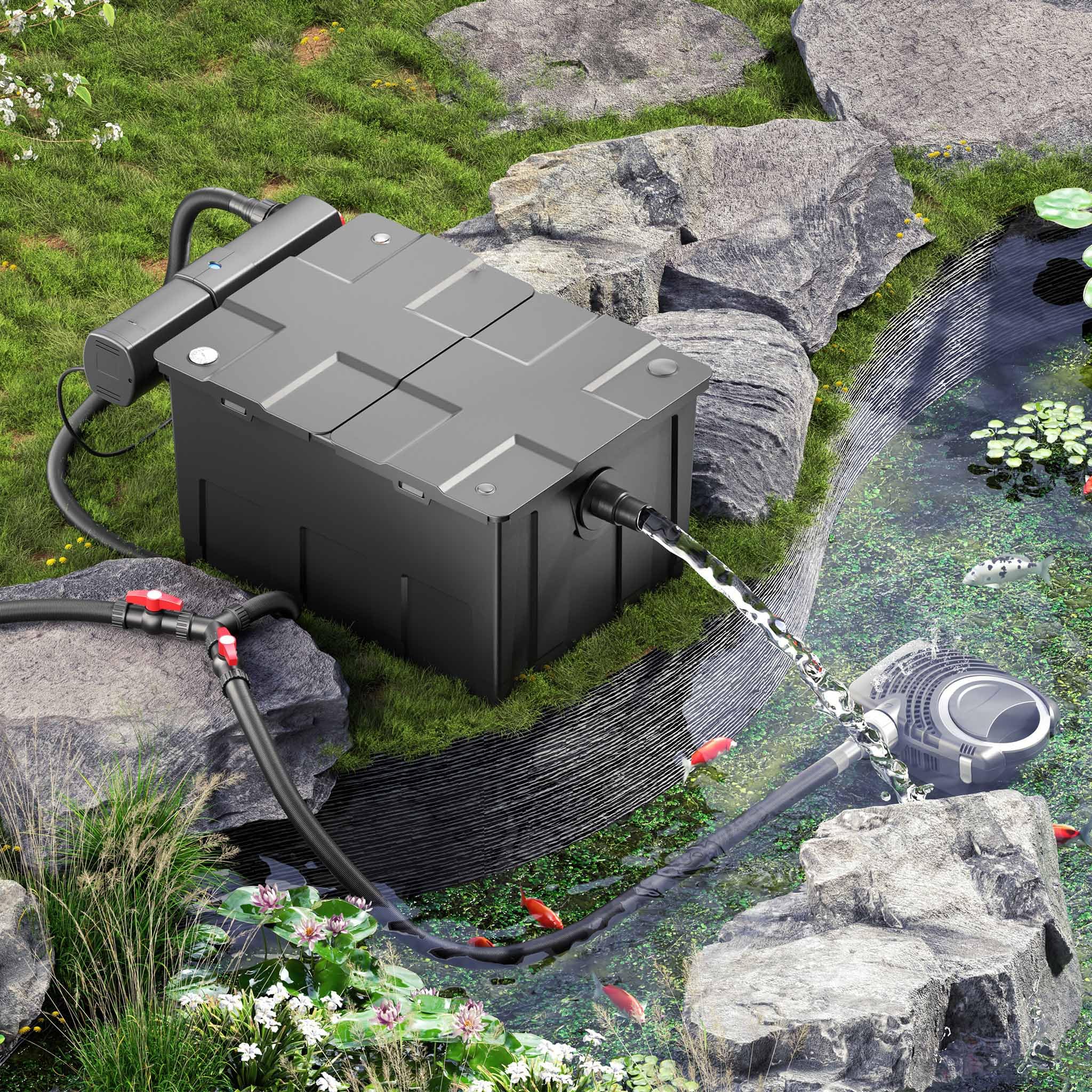 SunSun filtro 60000l Estanque 36W clarificador neo10000 80W Bomba jardin