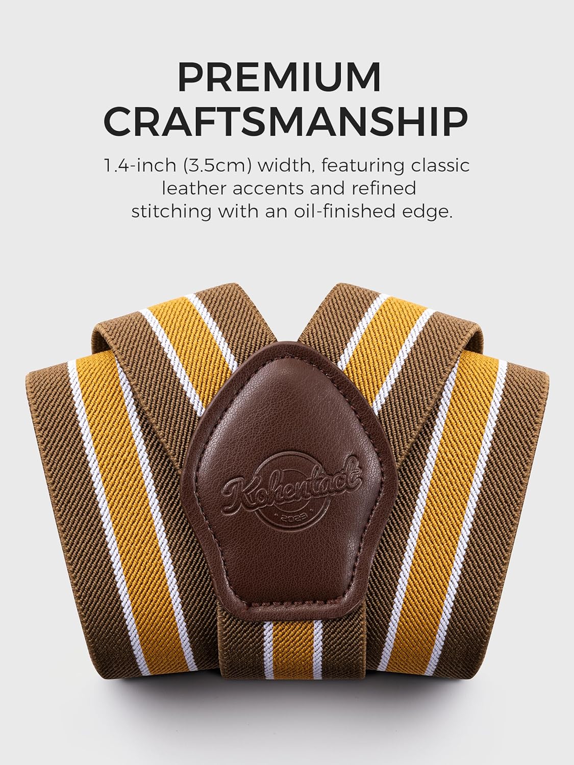 Suspenders for Men with Clip & 6 Buttons 1.4in Y-Shape Stainless Steel - Image 5