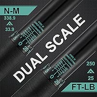 Vista 3 de EPAuto Llave dinamométrica de clic de 1/2 pulgada, 25-250 ft-lb/33.9-338.9 Nm, negro