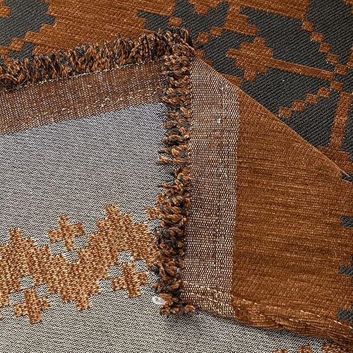 Miniatura 9 de VClife Funda de sofá estilo bohemio, de chenilla, apta para mascotas, para sofá de 2 cojines, antideslizante, con borla, protector estético para