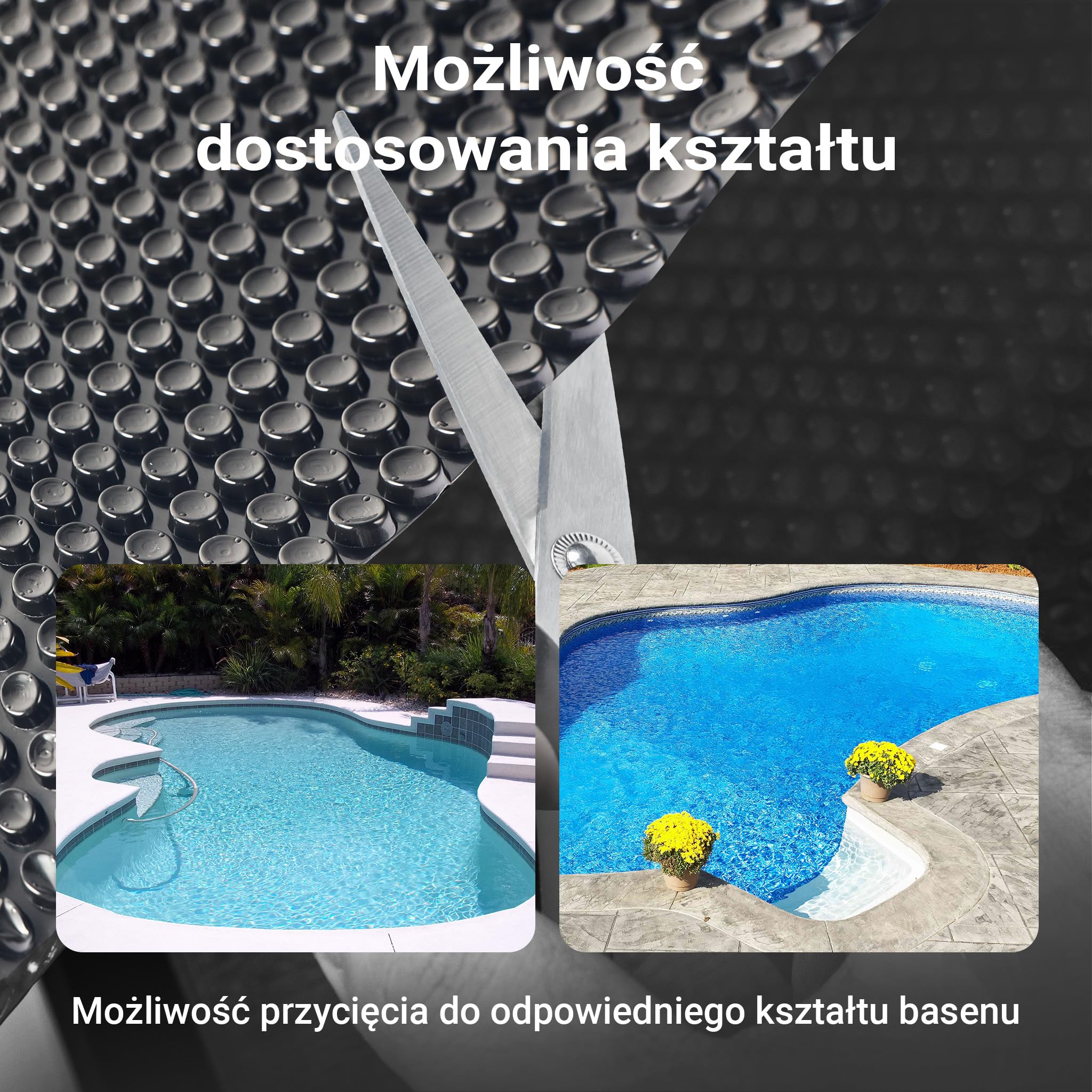 Wiltec Folia solarna do basenu Ø 3,6 m, czarna, ogrzewanie basenu z folii PE o grubości 120 µ, pokrywa basenowa plandeka basenowa folia solarna okrągła