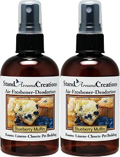 Set of 2 - Concentrated Spray For Room/Linen/Room Deodorizer/Air Freshener - 4 fl oz - Scent - Blueberry Muffins: The aroma of freshly baked blueberry muffins.