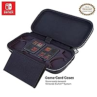 Vista 6 de Game Traveler Nintendo Switch Deluxe OLED Case - Also for Switch & Switch Lite, White Ballistic Nylon, Viewing Stand & Bonus Game Cases, Deluxe