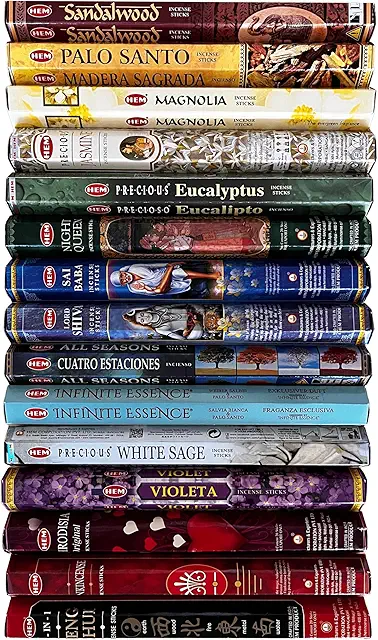 Pack d'encens Hem - 300 bâtons assortis - Aromathérapie naturelle