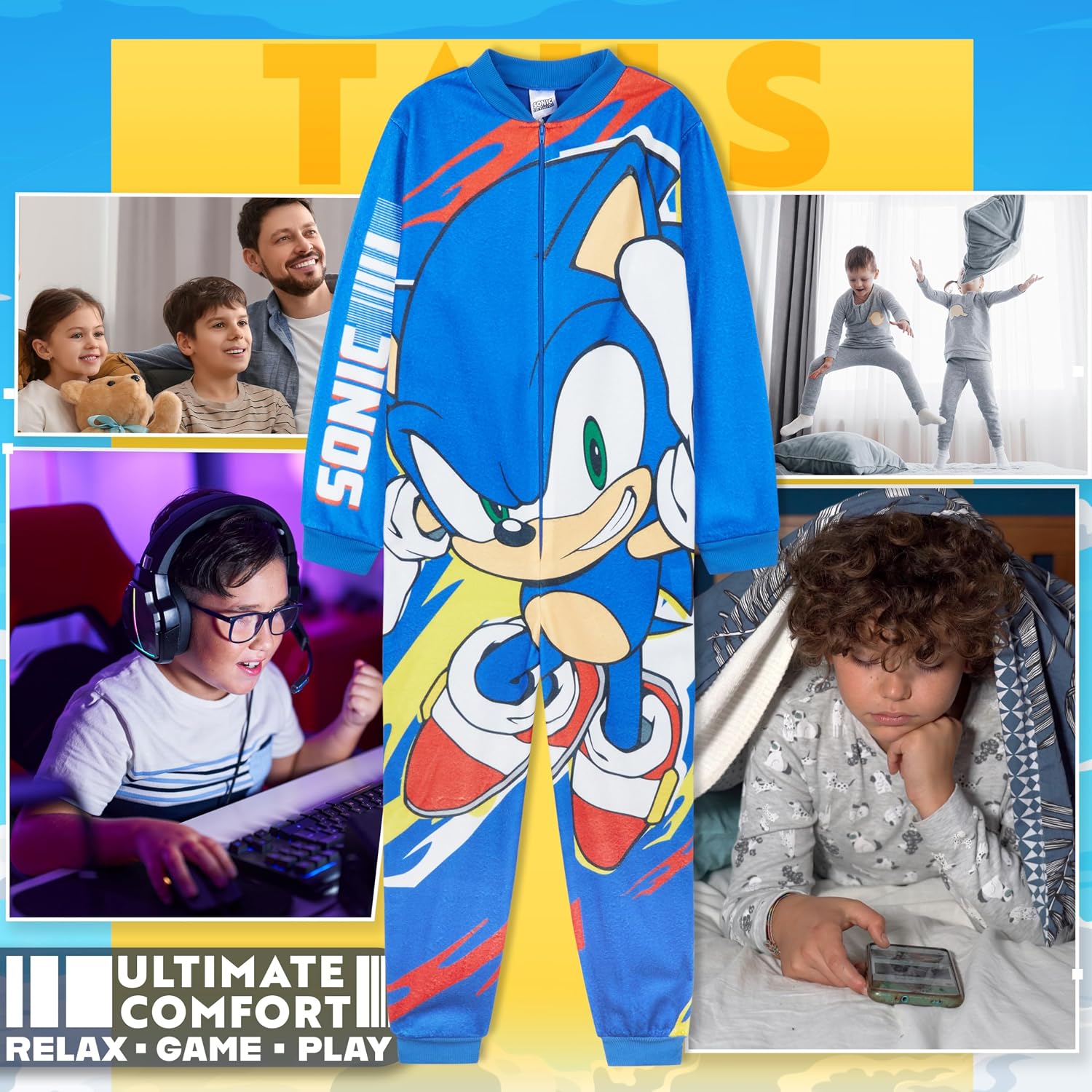 Get Trend One-Piece Pajamas for Boys, Kids, Soft Fleece Jumpsuit, Zip Front Sleepwear, Lounge Wear, Gifts for Boys