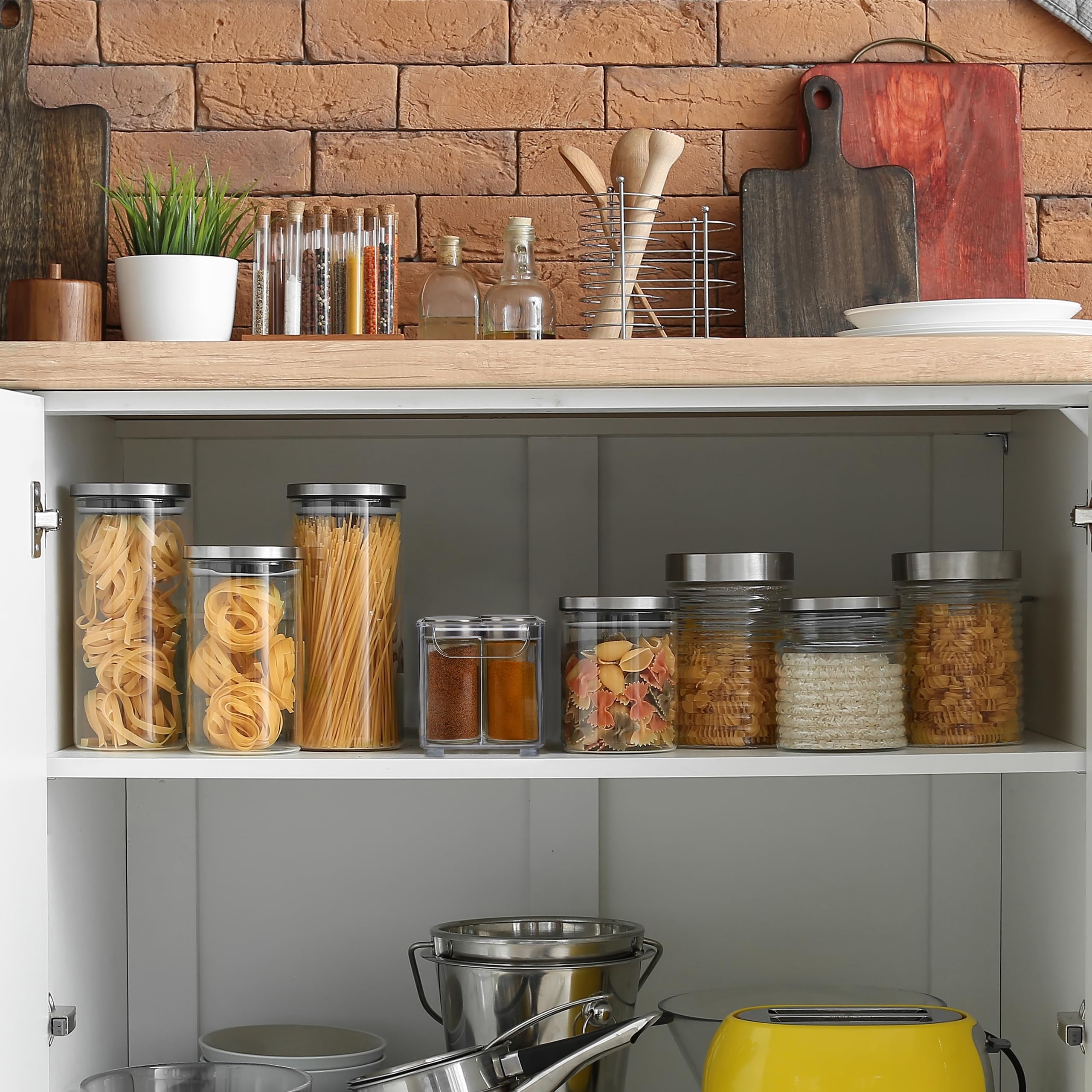 Relaxdays Organizer Da Frigorifero, Contenitore Da Cucina Con Manici Box Per Alimenti Salvaspazio Plastica Trasparente 49831738