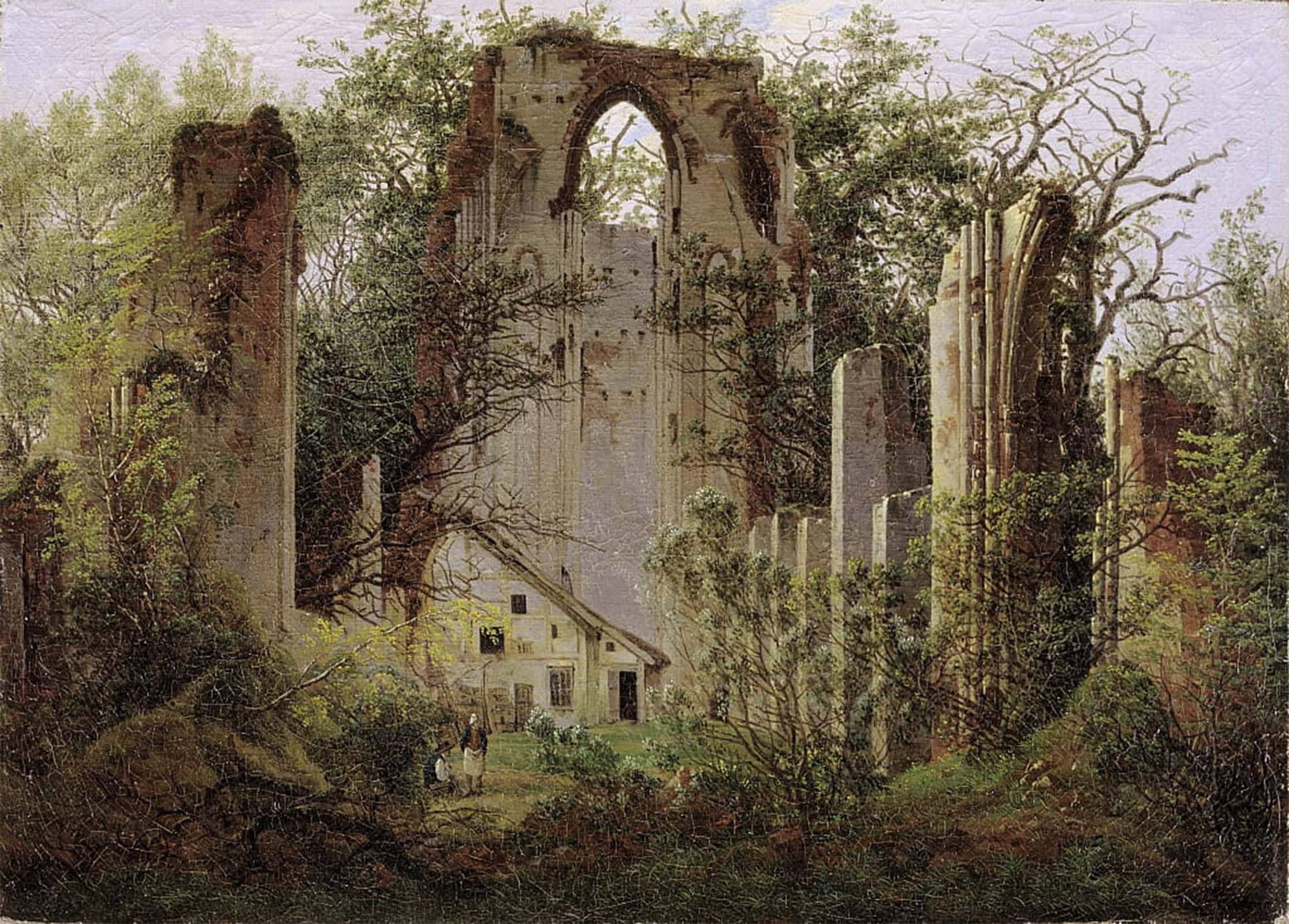 Affiche impression d'art Ruine du monastère Eldena 60x90cm - 5