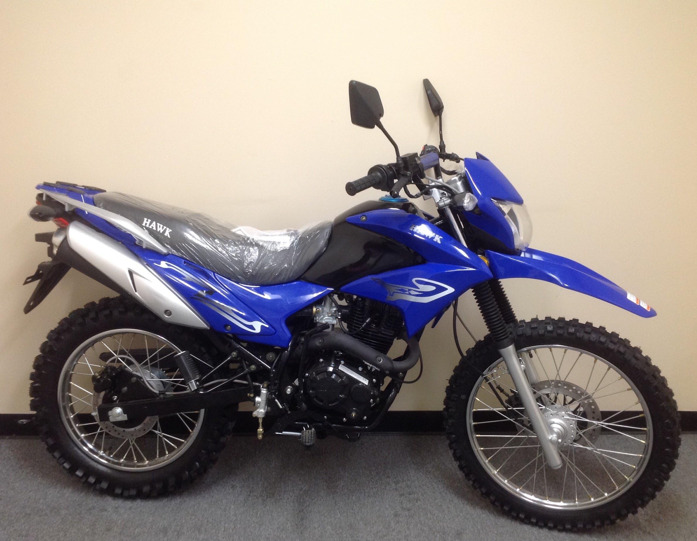 Hawk RPS Dirt Bike 250cc Street Legal Motorcycle Bike : Sporty RED