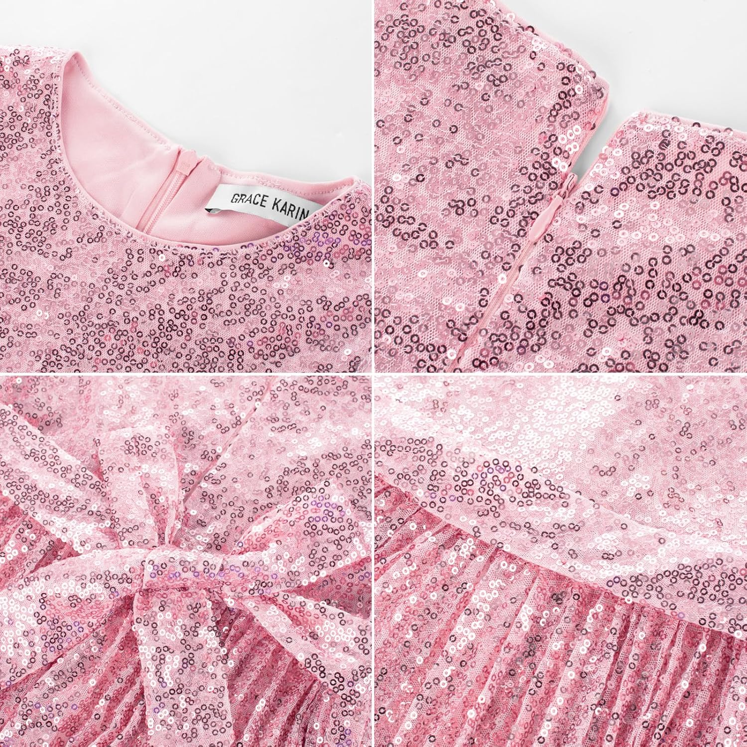 GRACE KARIN Girls Sequin Dress Sleeveless Prom Party Formal Graduations Fancy Tween Girls Dresses Size 5-12 - Image 8