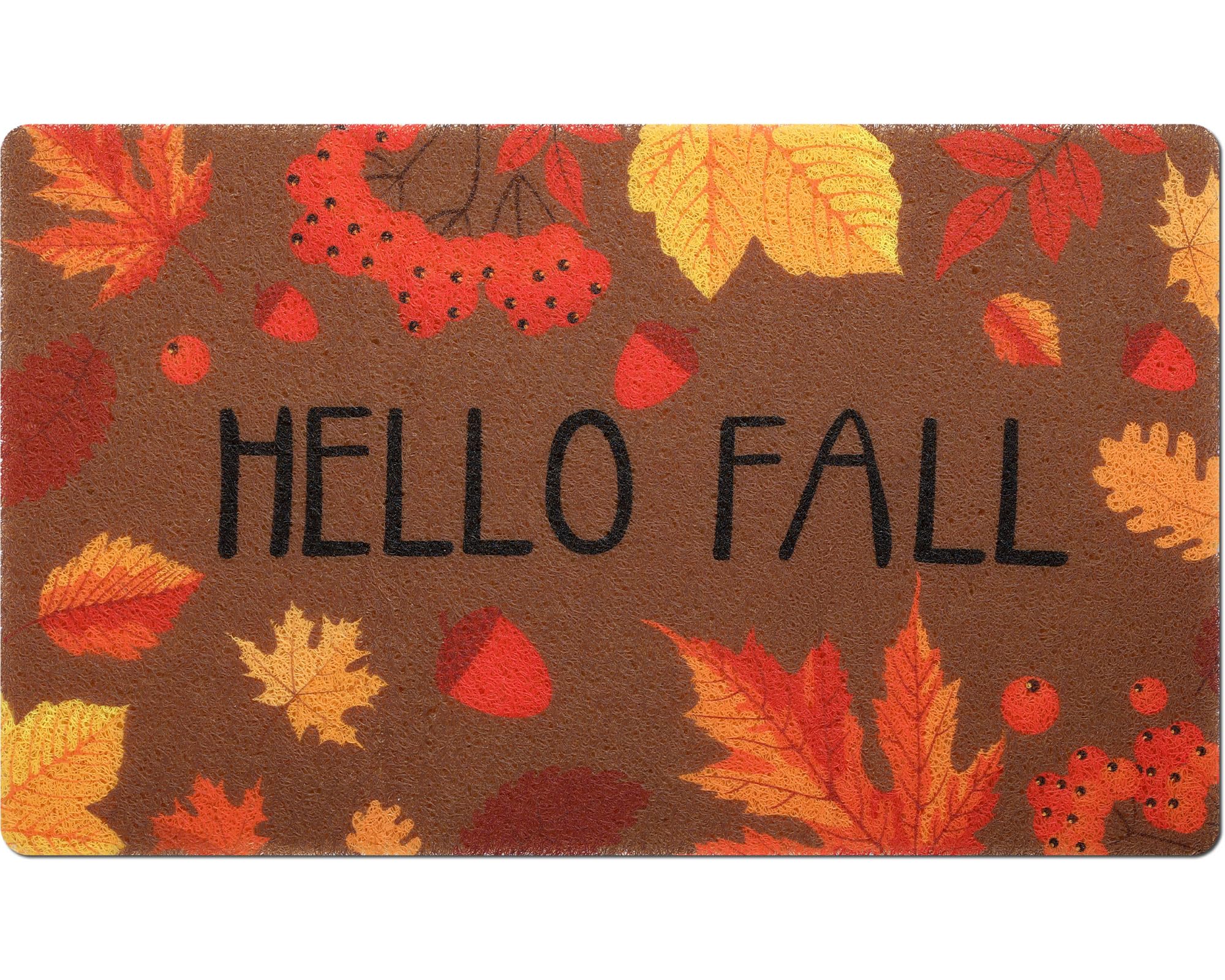 Mindsoft Hello Fall Welcome Doormat Maple Leaves Fall Mat Rug Thanksgiving Front Door Mat Autumn Front Door Rug for Home Indoor Holiday Decoration 18 x 30 Inch