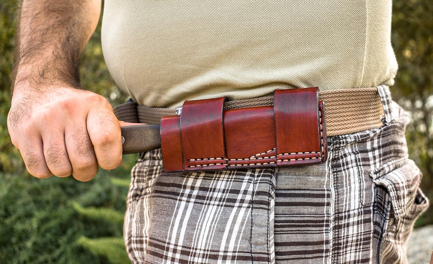 Horizontal carry Leather Belt Sheath for Esee Izula 2, fixed knife pouch, pocket knife leather case, custom leather sheath, fixed knife edc