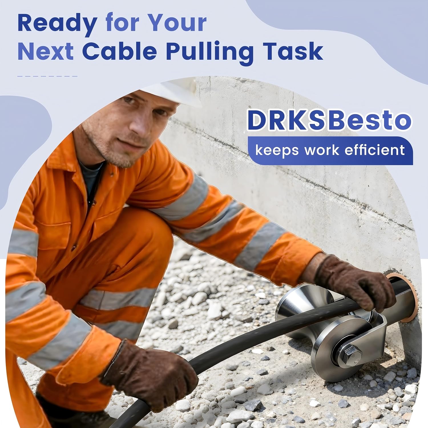 4-Inch Stainless Steel Cable Puller Sheave, Cable Feeding Sheave,Allowing The Cable Being Fed Into The Conduit to Smoothly Roll Over The Sheave,Heavy Duty Steel Pulleys for Large Scale