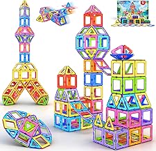 COOLJOY Magnetic Building Blocks, 40 Pieces Magnetic Building Blocks Magnets Children, Magnetic Toy Tiles, Magnetic Building Blocks for Toys from 3 4 5 Years Children Boys and Girls Halloween and